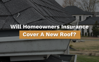 Roof with damaged shingles and gutters in Brentwood, TN