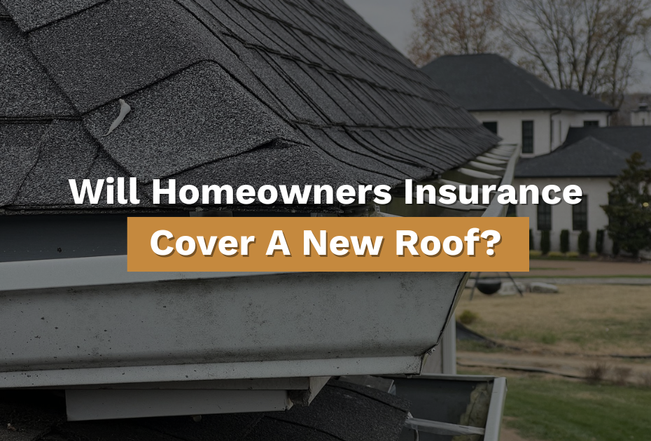 Will Homeowners Insurance Cover A New Roof Roof with damaged shingles and gutters in Brentwood, TN