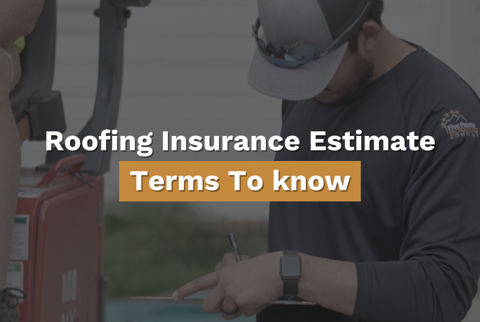 Roof Insurance Estimate Terms