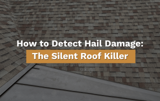 Hail damaged roof in Middle Tennessee with chalk marks from Five Points Roofing Roof Consultant