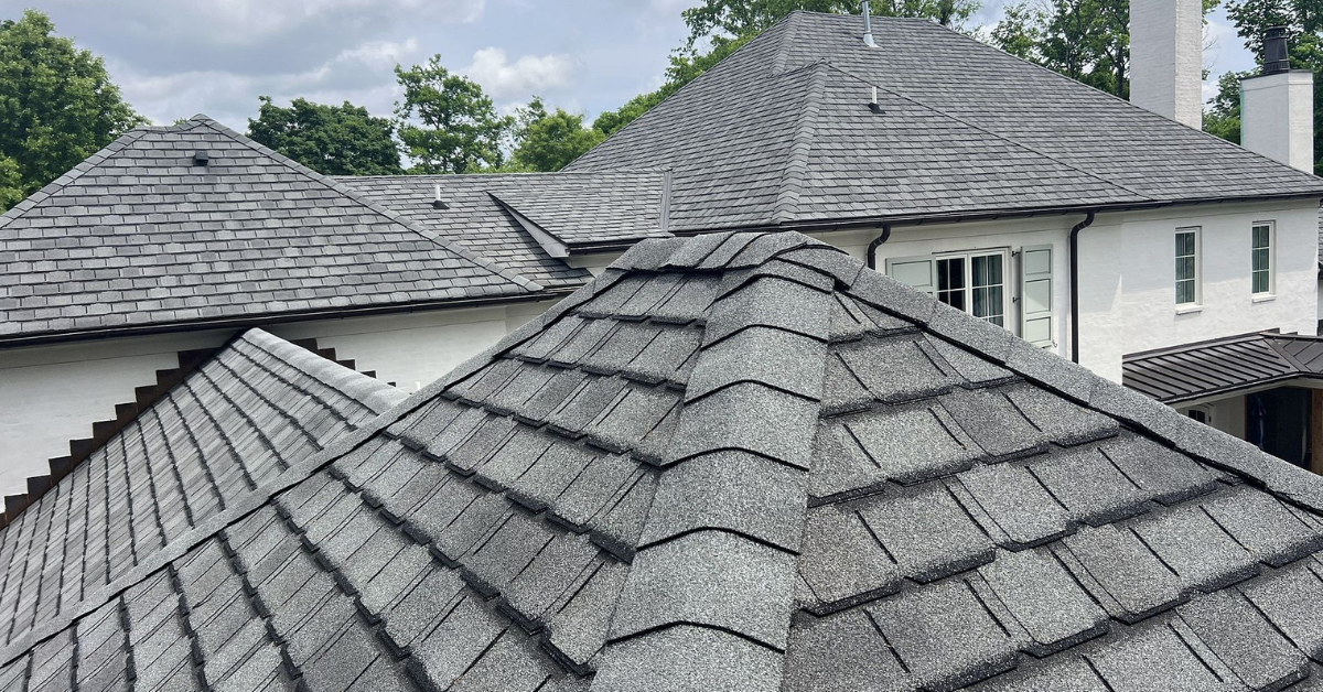 A newly installed gray asphalt shingle roof designed to reflect summer heat and boost home energy efficiency in Tennessee.