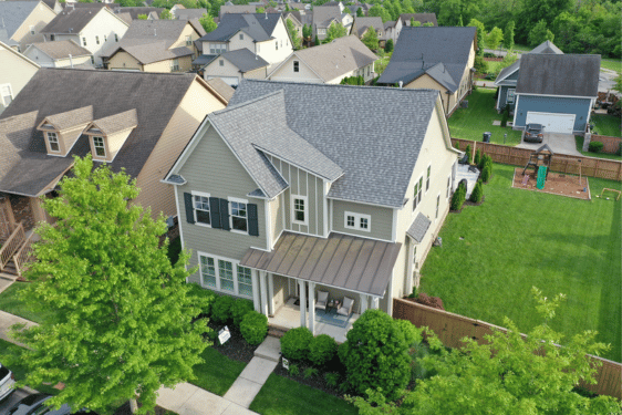 Certainteed Pewter Shingle Color in Frankln, TN Full Roof replaced with CertainTeed Landmark shingles in the color Pewter located in Franklin, TN