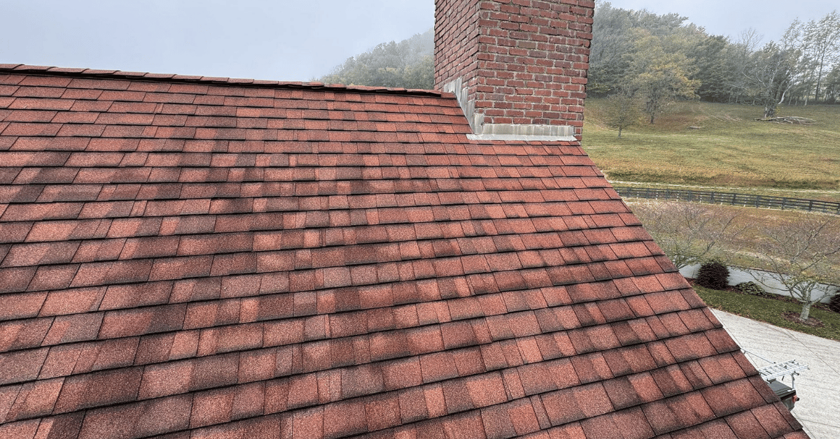 Granule Loss and Shingle Deterioration Near Chimney