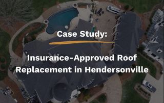 aerial view of completed roof installation in Hendersonville, TN